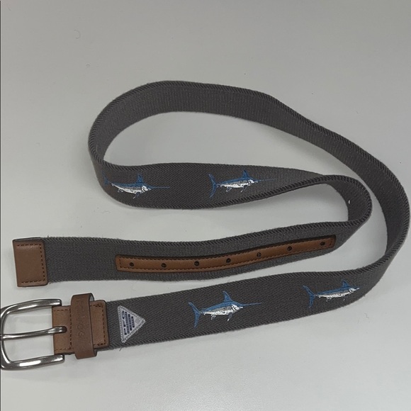 Columbia Gray Belt with Marlin Design / preowned size large 38-40 - Picture 1 of 7